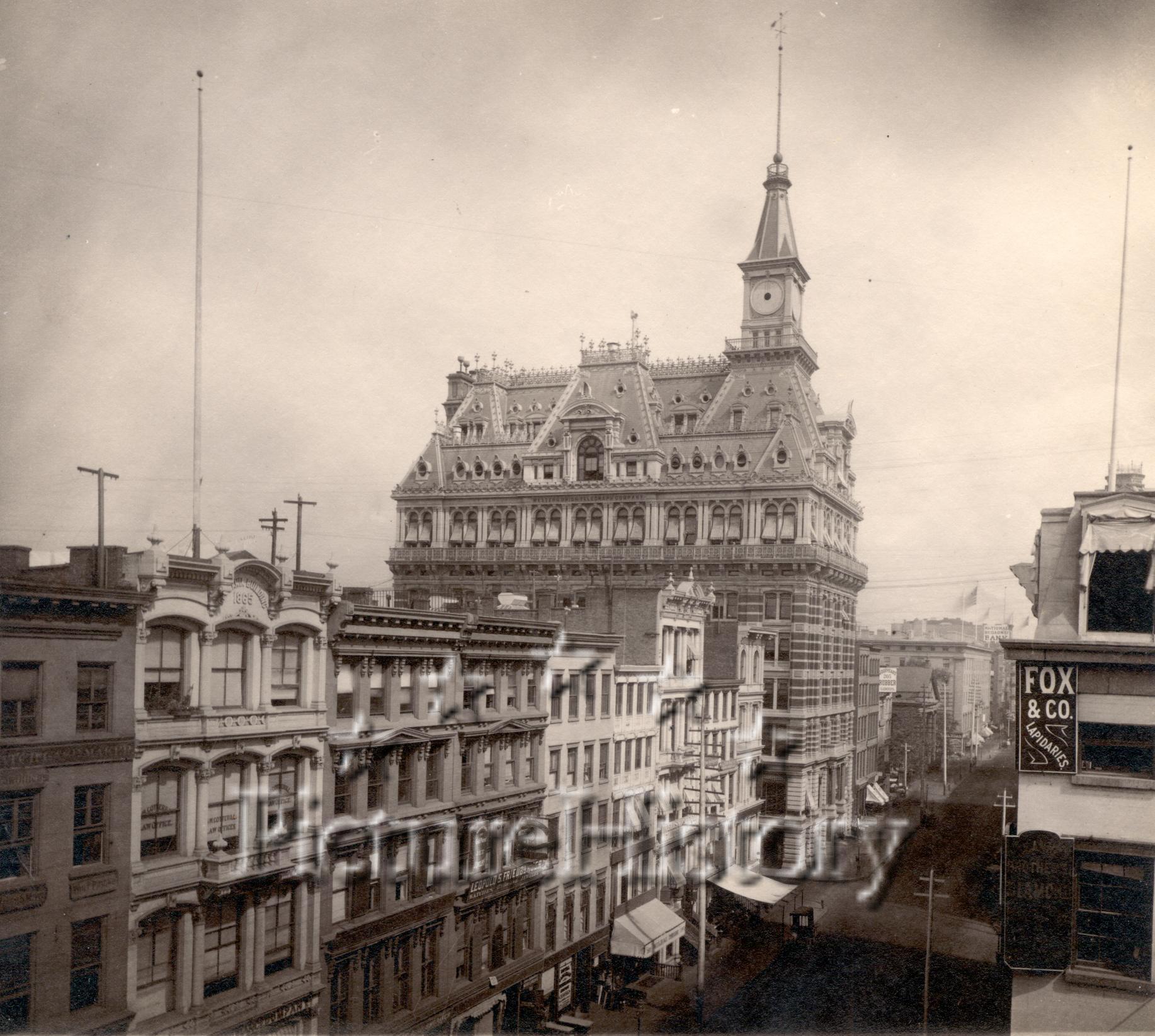 Western Union Telegraph Building on Broadway - 19th Century